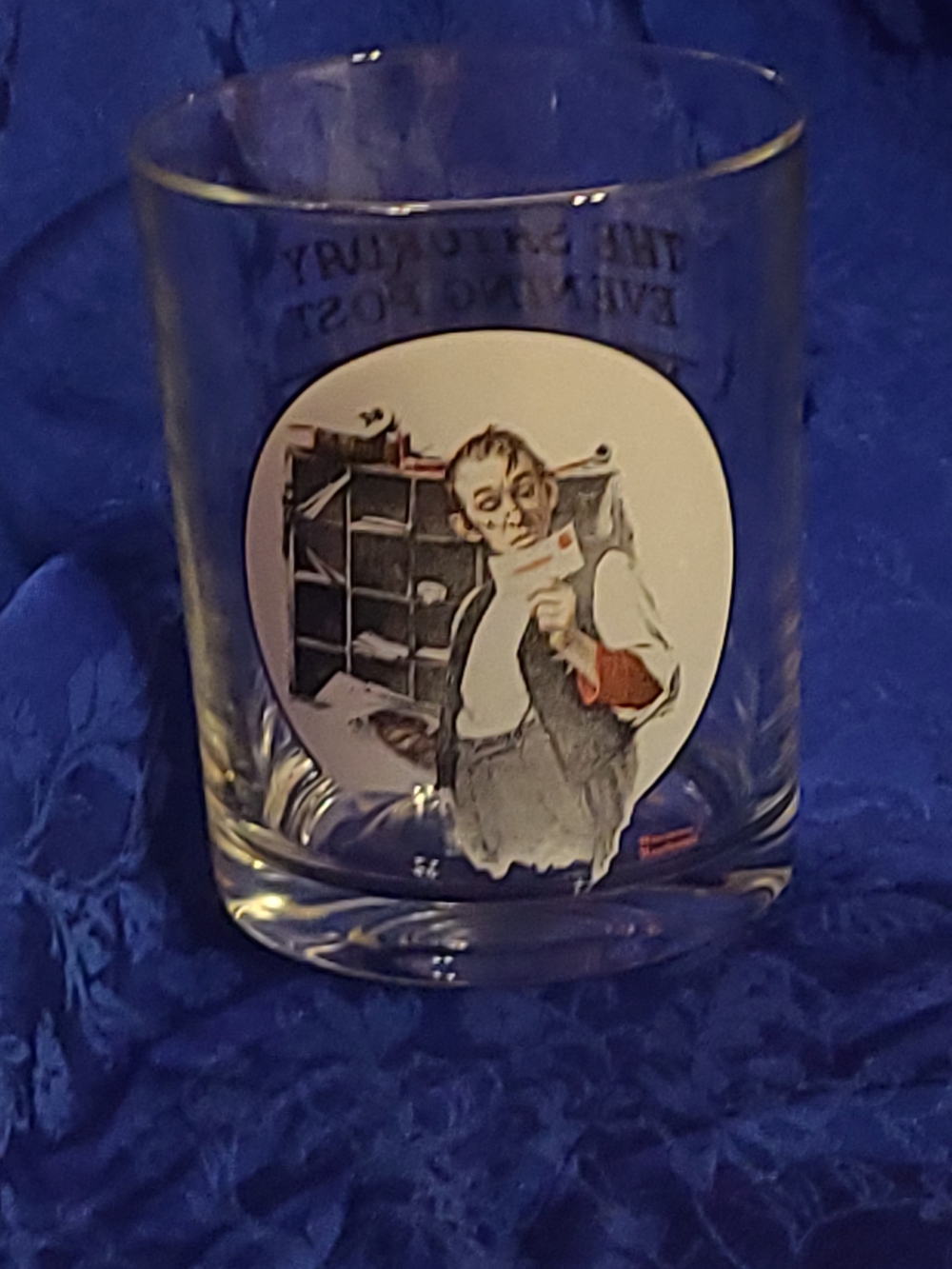 Vintage Clear Whiskey short GLASS.